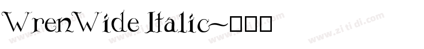 WrenWide Italic字体转换